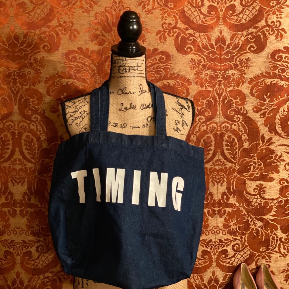 Timing Denim Tote - Picture 3 of 3